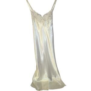 VTG Alexandra Nicole Ivory Slip Dress Women Lace Y2K Size S Coquette Bridalcore